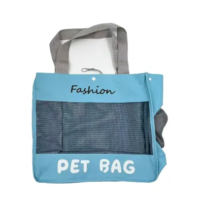 Pet Travel Tote Carrier Bag for Cats and Small Dogs Blue Blue pet travel tote carrier bag with breathable mesh window for cats and small dogs
