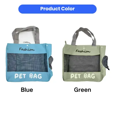Pet Travel Carrier Tote Bag Available in Blue and Green Pet travel tote carrier bag available in blue and green color options for cats and small pets