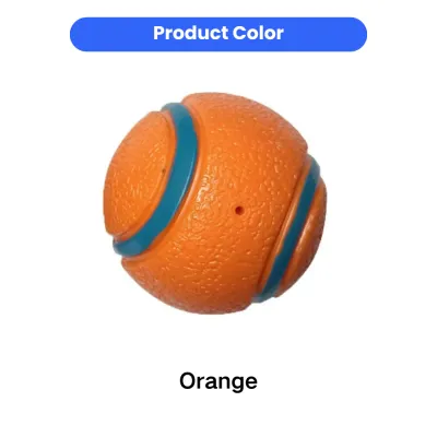 Orange Squeaky Bounce Ball Dog Toy Orange color squeaky bounce ball dog toy made from natural rubber for active dogs