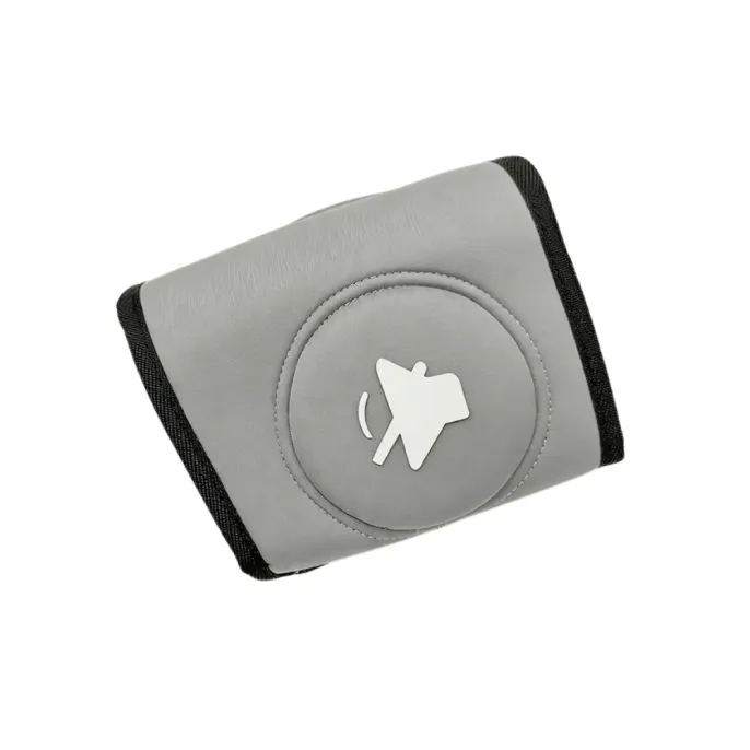 Grey dog ear protection cover made with soft insulating material