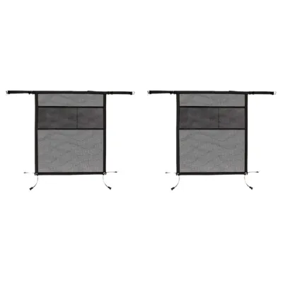 Wholesale Car Dog Barrier Net 2 Pack Two black car dog barrier nets for bulk purchase and pet store resale