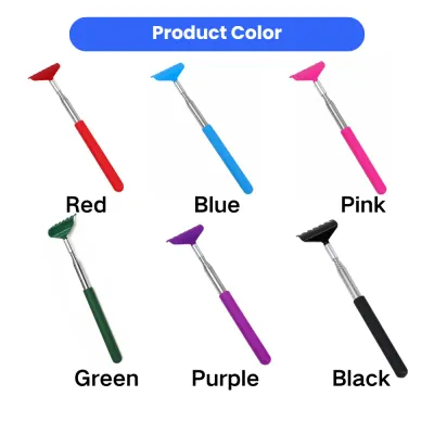 Retractable cat back scratcher available in red blue pink green purple and black colors