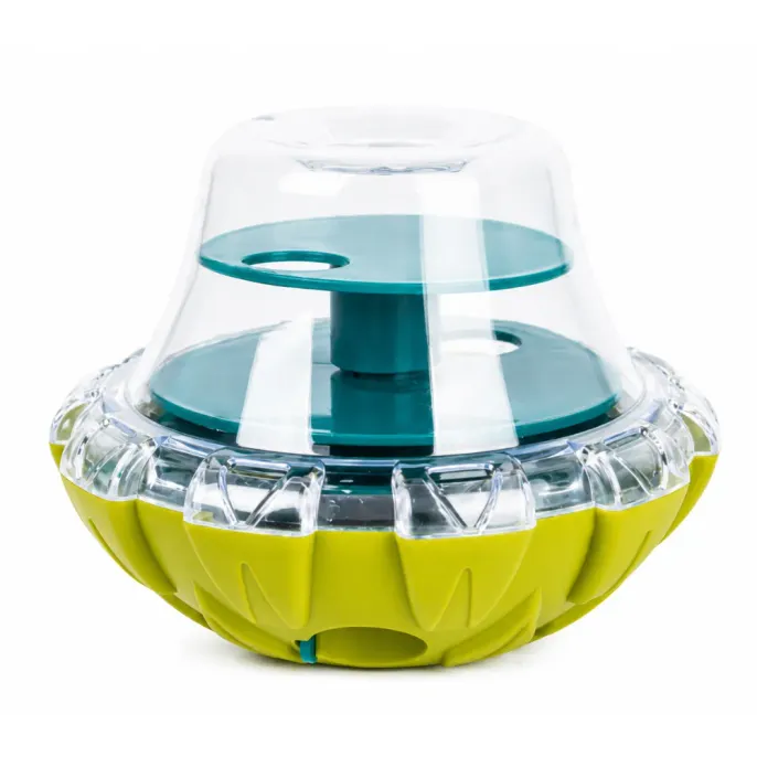 Green Interactive Slow Feeder Dog Puzzle Toy Green dog puzzle toy with treat dispensing function for dogs