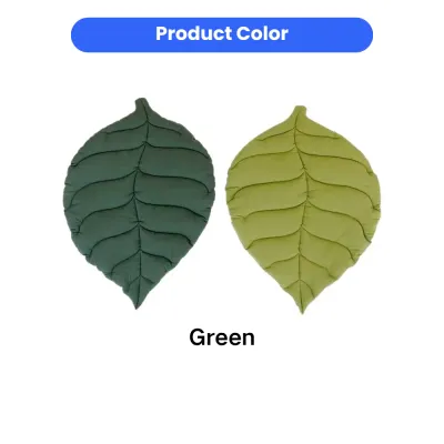 Green Reversible Leaf Cat Mat Color Options Two-tone green reversible leaf cat mat available in light green and deep green colors