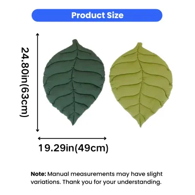 Leaf Shaped Cat Mat Size Guide Leaf cat sleeping mat measuring 24.8 inches by 19.29 inches for cats and small pets