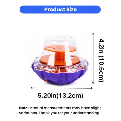 Dog Puzzle Treat Toy Size and Dimensions Dog puzzle feeder toy measuring 5.2 inches wide and 4.2 inches high