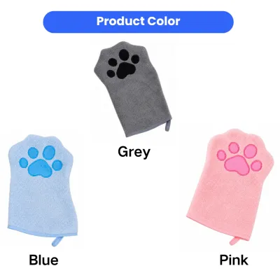 Pet Microfiber Towel Available in Grey Blue and Pink Pet microfiber drying towel available in grey blue and pink colors