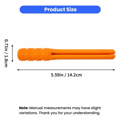 Cat Food Pouch Squeezer Size and Dimensions Dimensions of the reusable cat food pouch squeezer measuring 5.59 inches long and 0.71 inches wide.
