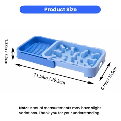 Dry & Wet Separation Slow Feeder Bowl Size Guide Dimensions of dry and wet separation slow feeder bowl measuring 11.54 inches by 6.10 inches for cats and dogs