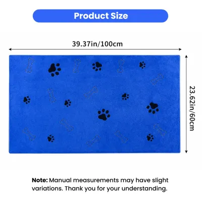 Large Size Super Absorbent Pet Bath Towel 100x60cm Large microfiber pet drying towel measuring 100cm x 60cm for dogs and cats