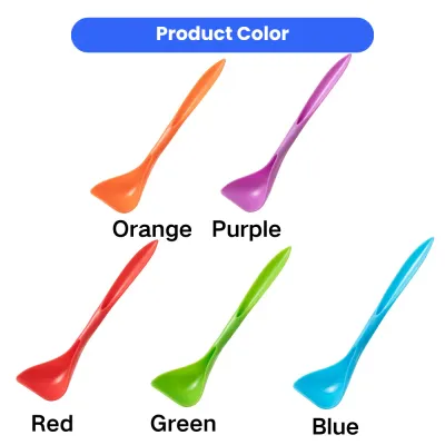 Pet Feeding Spoon Color Options for Pet Stores and Retailers Pet feeding stirring spoon available in orange, purple, red, green and blue color options