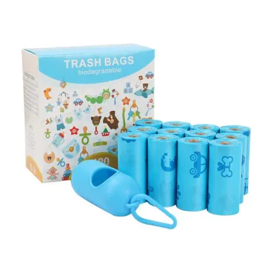 Wholesale Dog Poop Bags 12 Rolls with Dispenser Bulk biodegradable dog poop bags 12 rolls with portable dispenser for pet stores