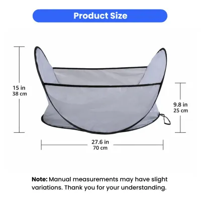Pet Hair Collecting Apron Size Guide for Dogs and Cats Pet hair collecting apron dimensions 27.6 x 15 x 9.8 inches suitable for cats and small dogs