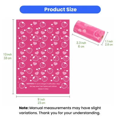 Biodegradable Dog Poop Bag Size Guide 9 x 13 Inch Waste Bags Dog poop bag dimensions 9 x 13 inches with roll size details for biodegradable pet waste bags