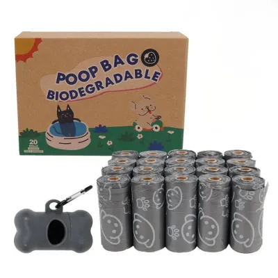 20 rolls biodegradable dog poop bags with dispenser, eco friendly dog waste bags for daily dog walking