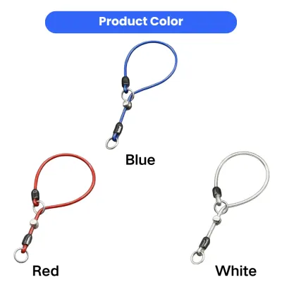 Anti-Pull Dog Slip Lead Collar Colors Shock absorbing dog slip lead collar available in blue red and silver color options