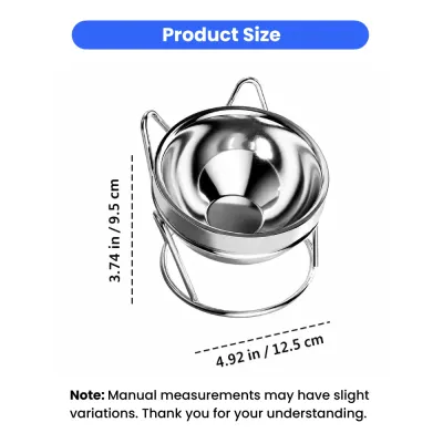 Elevated Cat Bowl Size Details Size dimensions of 304 stainless steel elevated cat bowl measuring 12.5 cm diameter and 9.5 cm height