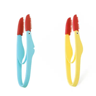 Silicone pet eye cleaning brush for dogs and cats with gentle soft bristles for removing eye discharge and tear stains