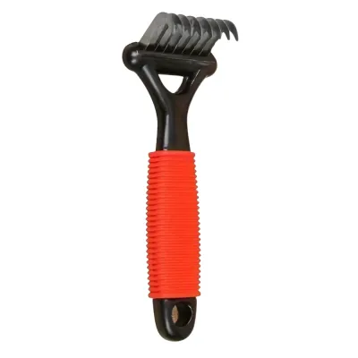 professional dog undercoat rake brush for deshedding long-haired and double-coated dogs