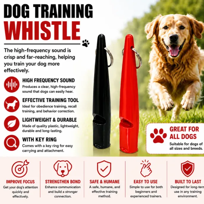 High Frequency Dog Training Whistle Features High frequency dog training whistle for obedience training recall commands and behavior correction
