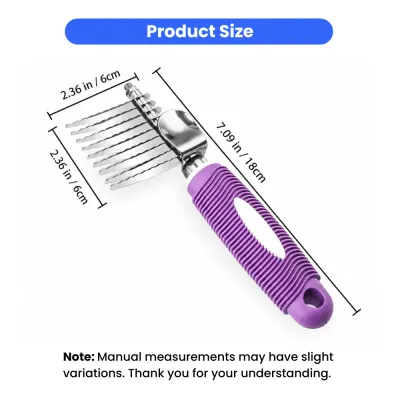 Pet Dematting Comb Size and Dimensions Guide Pet Grooming Dematting Comb Measuring 7.09 Inches with Stainless Steel Blades