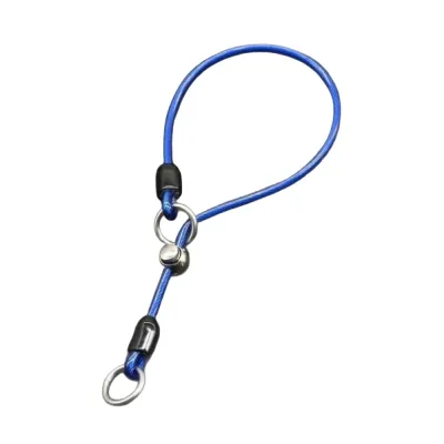 Wholesale Dog Slip Lead Collar for Training Dogs Blue dog slip lead collar with adjustable metal stopper for dog training and walking