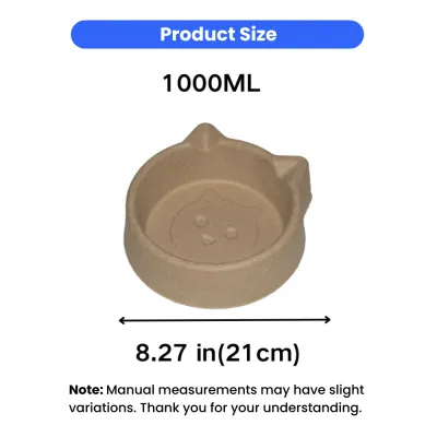 1000ml disposable paper pulp cat bowl measuring 8.27 inches 21 cm in diameter