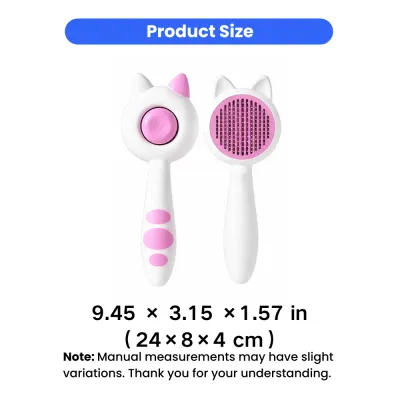 Cat grooming brush dimensions 9.45 x 3.15 x 1.57 inches 24 x 8 x 4 cm