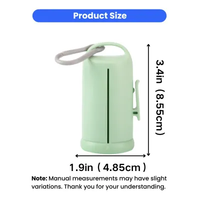 Dog Poop Bag Dispenser Size Details Dog poop bag dispenser size, 3.4 in tall and 1.9 in wide