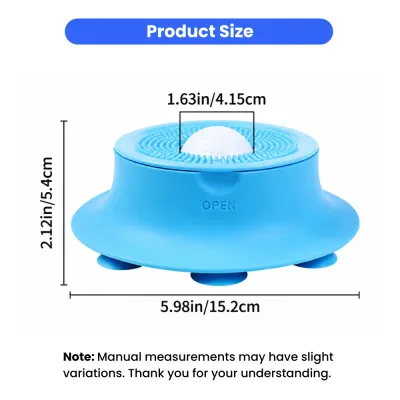Pet Slow Feeder Bowl Size Chart Silicone Dog Bowl Dimensions 15cm Anti Slip Base Silicone slow feeder dog bowl size chart showing dimensions 15cm diameter and 5.4cm height with measurement details