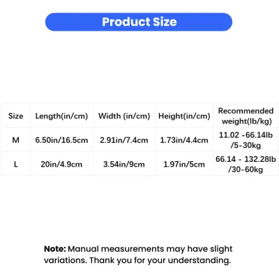 Dog Treat Dispensing Bone Toy Size Chart Dog treat dispensing bone toy size chart with M and L options for medium and large dogs