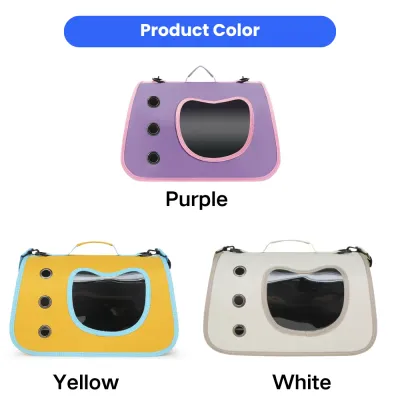 Cat Carrier Bag Color Options Wholesale cat carrier bag available in purple, yellow and white colors for cats and small pets