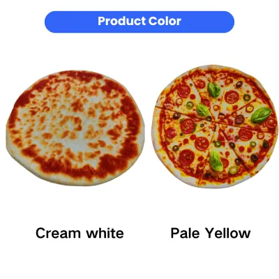 Plush Pizza Dog Toy Color Options Plush pizza dog toy color options in cream white and pale yellow