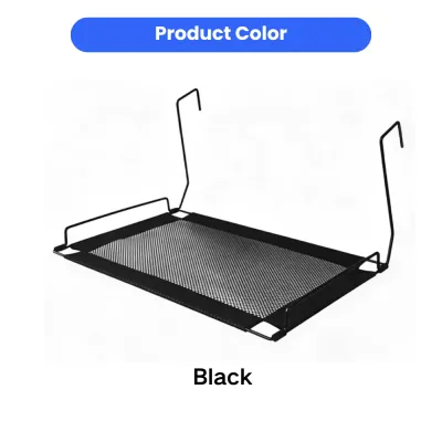 Black breathable mesh cat hammock color option with durable hanging hooks and ventilated fabric