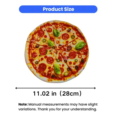 Plush Pizza Dog Toy Size 11.02 Inch Plush pizza dog toy measuring 11.02 in or 28 cm for dogs