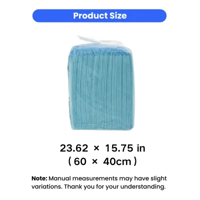 Wholesale Dog Pee Pad Size 24 x 16 in Blue disposable dog pee pad size 23.62 x 15.75 in, suitable for puppy training and indoor pet care