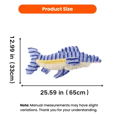 Blue Swordfish Plush Dog Toy Size 25.59 Inch Blue swordfish plush dog toy size 25.59 in 65 cm long and 12.99 in 33 cm high