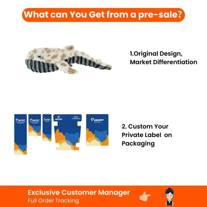 Pre-sale support for custom private label packaging and wholesale pet toy orders