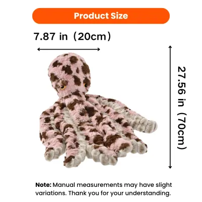 Octopus Dog Plush Toy Size Guide Octopus dog plush toy size 7.87 inches wide and 27.56 inches long