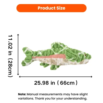 Salmon Plush Dog Toy Size 25.98 Inch 66cm Ocean series salmon plush dog toy size 25.98 in 66cm long and 11.02 in 28cm high
