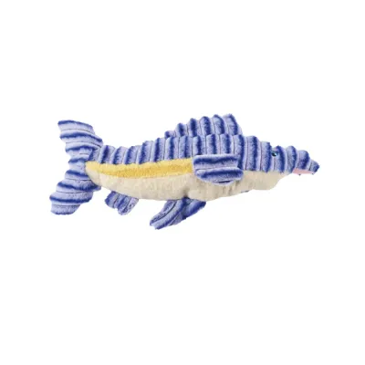 Ocean Series Blue Swordfish Plush Dog Toy Blue ocean series swordfish plush dog toy with soft textured fabric for pet stores
