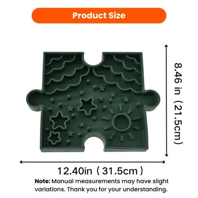 Puzzle Dog Enrichment Bowl Size Chart Puzzle dog enrichment bowl size chart showing 12.40 in by 8.46 in dimensions with cm measurements.