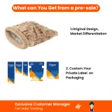 Cat sleeping bag pre-sale benefits with original design and private label packaging options