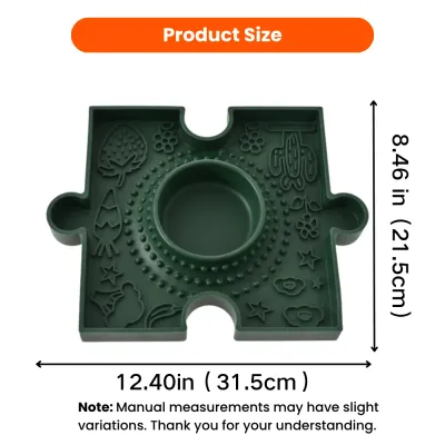 Puzzle dog enrichment bowl size 12.40 in by 8.46 in, 31.5 cm by 21.5 cm