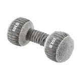 Soft dumbbell shape dog plush toy with corduroy texture and plush fabric for dogs