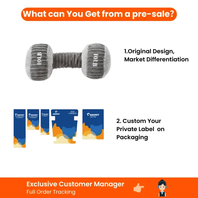Wholesale dog plush toy with custom packaging and private label options for pet businesses