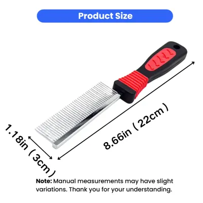 8.66 inch long tooth dog and cat comb size measurement