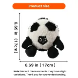 Football Plush Dog Toy Size 17cm Football plush dog toy size measurement showing 17cm height and width