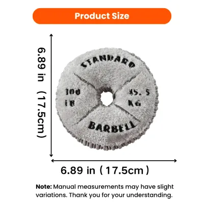 Weight plate dog toy size 17.5cm diameter plush chew toy for small and medium dogs