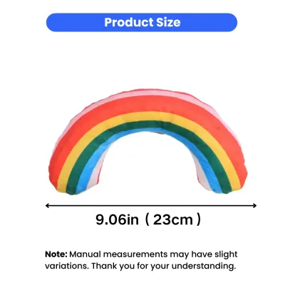 Rainbow Plush Cat Toy Size 9.06 Inch Rainbow plush cat toy measuring 9.06 inches (23cm), soft catnip toy for cats